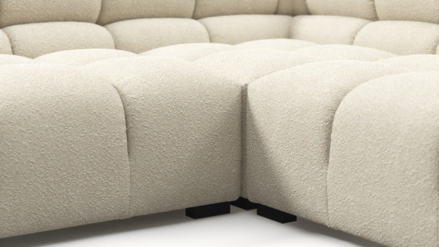 Tufty - Tufty Sectional, U Shape, Eggshell Boucle