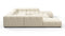 Tufted - Tufted Sectional, U Shape, Eggshell Boucle