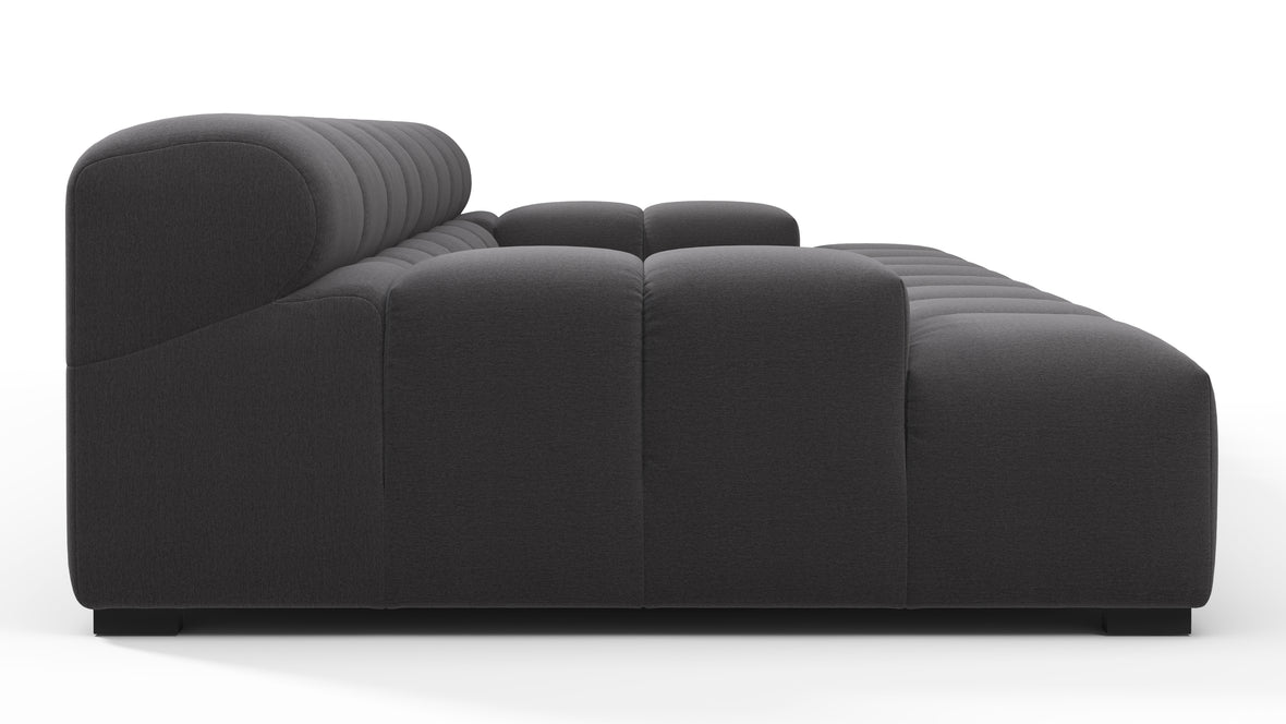 Tufted - Tufted Sectional, Extra Deep Sofa, Ink Brushed Weave