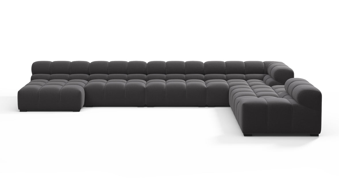 Tufty - Tufty Sectional, Extra Large Right Corner, Ink Brushed Weave