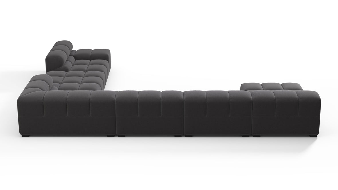 Tufted - Tufted Sectional, Extra Large Right Corner, Ink Brushed Weave