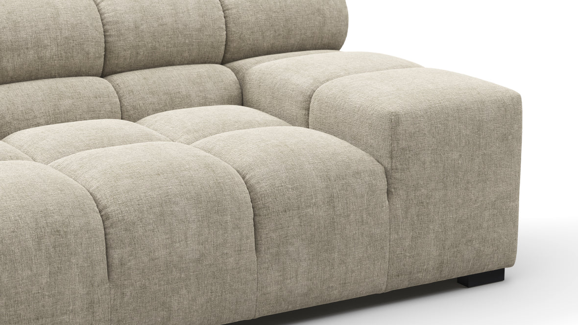 Tufty - Tufty Sectional, Extra Large Right Corner, Beige Gray Chenille