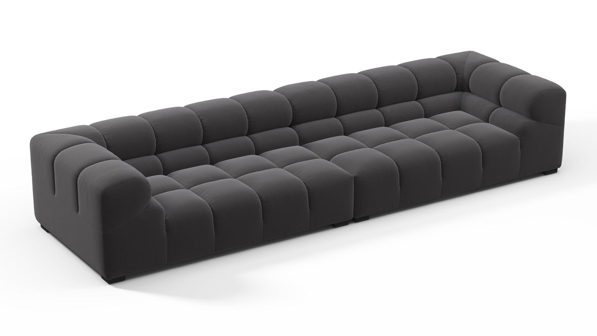 Tufted - Tufted Sectional, Extra Large Sofa, Ink Brushed Weave