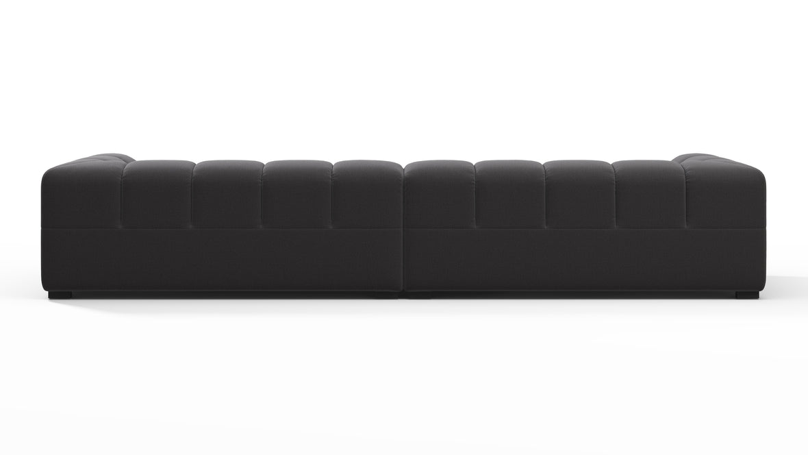 Tufted - Tufted Sectional, Extra Large Sofa, Ink Brushed Weave