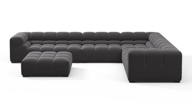 Tufted - Tufted Sectional, Large Right Corner, Ink Brushed Weave