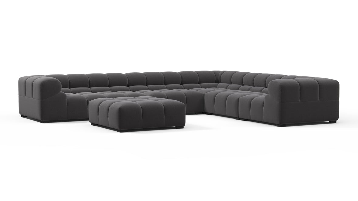 Tufty - Tufty Sectional, Large Right Corner, Ink Brushed Weave