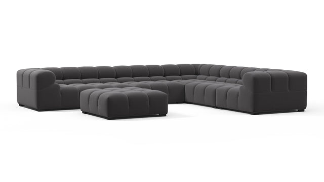 Tufty - Tufty Sectional, Large Right Corner, Ink Brushed Weave