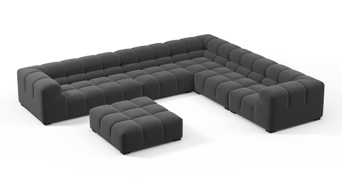 Tufty - Tufty Sectional, Large Right Corner, Ink Brushed Weave