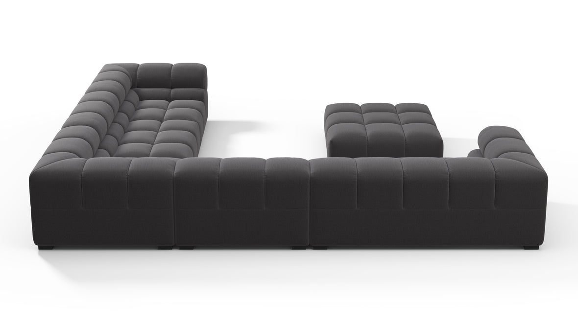 Tufty - Tufty Sectional, Large Right Corner, Ink Brushed Weave