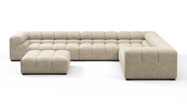 Tufty - Tufty Sectional, Large Right Corner, Beige Gray Chenille