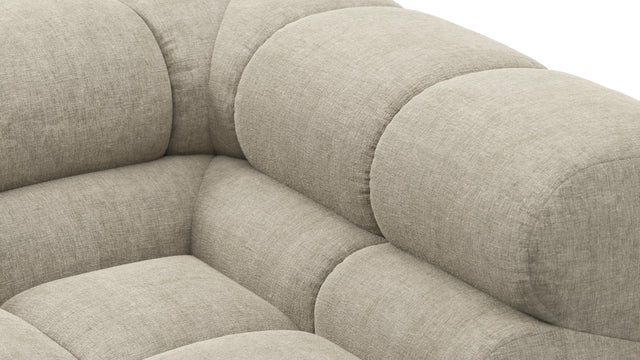 Tufted - Tufted Sectional, Large, Left Chaise, Beige Gray Chenille