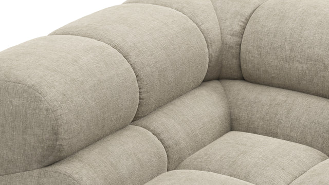 Tufty - Tufty Sectional, Large, Right Chaise, Beige Gray Chenille