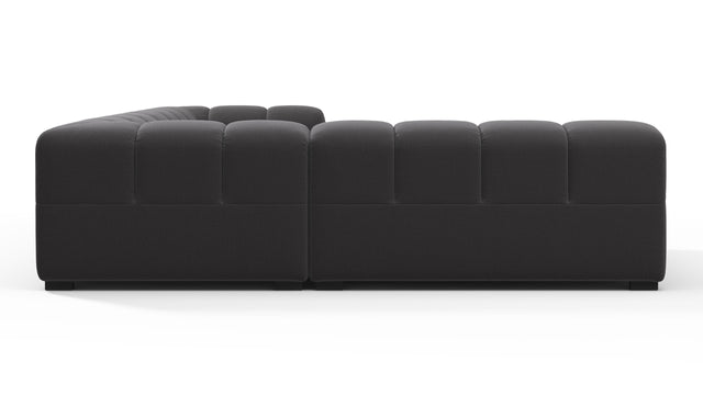 Tufted - Tufted Sectional, Left Corner, Ink Brushed Weave