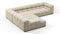 Tufted - Tufted Sectional, Left Corner, Beige Gray Chenille