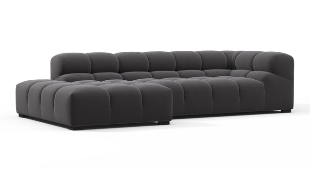 Tufted - Tufted Sectional, Small L, Left, Ink Brushed Weave