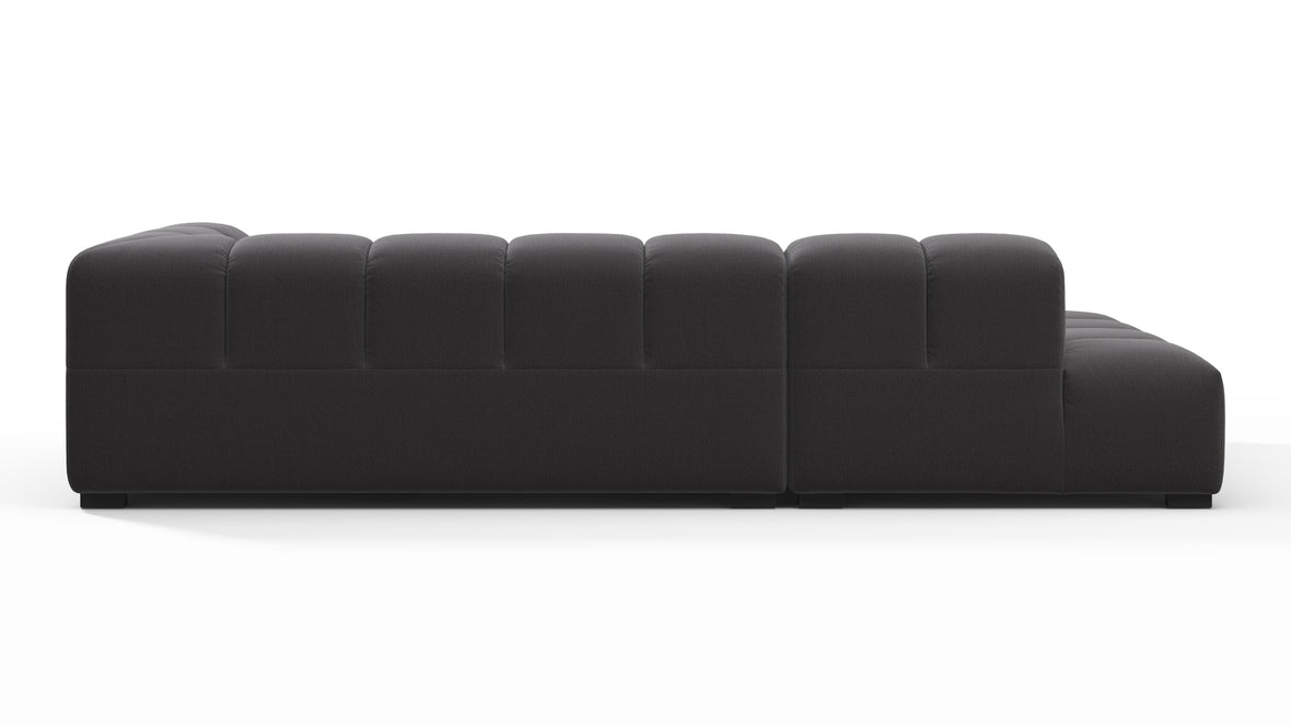 Tufted - Tufted Sectional, Small L, Left, Ink Brushed Weave