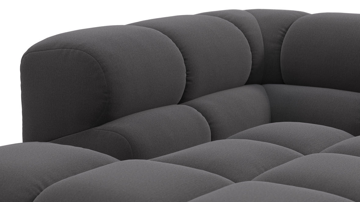 Tufted - Tufted Sectional, Small L, Right, Ink Brushed Weave