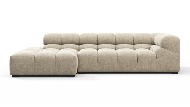 Tufty - Tufty Sectional, Small L, Left, Beige Gray Chenille