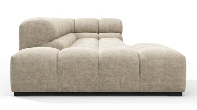 Tufted - Tufted Sectional, Small L, Left, Beige Gray Chenille