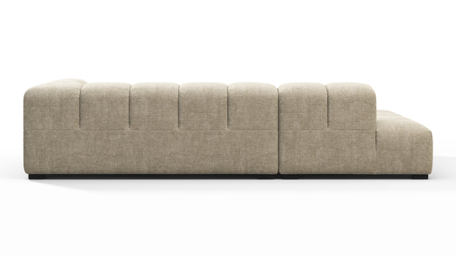 Tufted - Tufted Sectional, Small L, Left, Beige Gray Chenille