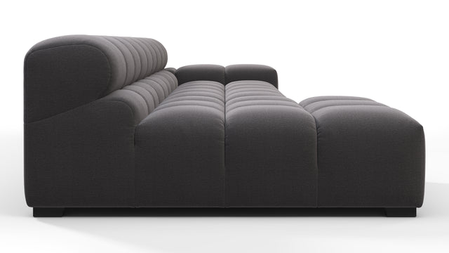 Tufted - Tufted Sectional, Small, Left Chaise, Ink Brushed Weave