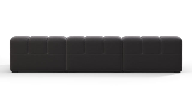 Tufted - Tufted Sectional, Small, Right Chaise, Ink Brushed Weave