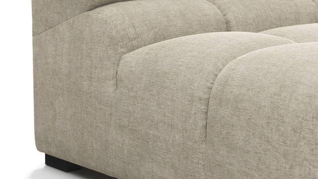 Tufty - Tufty Sectional, Small, Right Chaise, Beige Gray Chenille