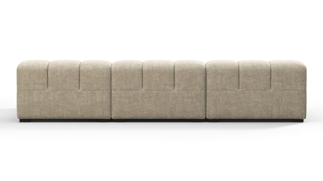 Tufty - Tufty Sectional, Small, Right Chaise, Beige Gray Chenille