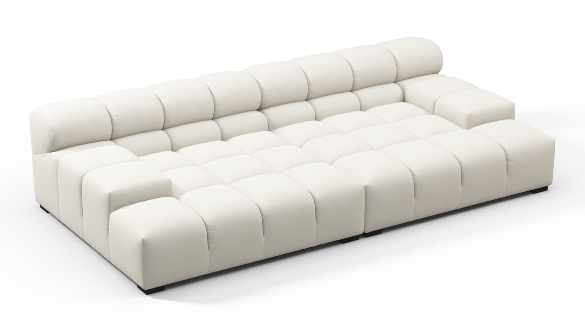 Tufted - Tufted Sectional, Extra Deep Sofa, Natural Weave