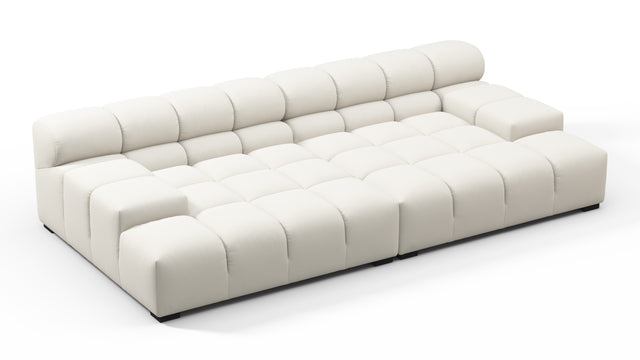 Tufted - Tufted Sectional, Extra Deep Sofa, Natural Weave