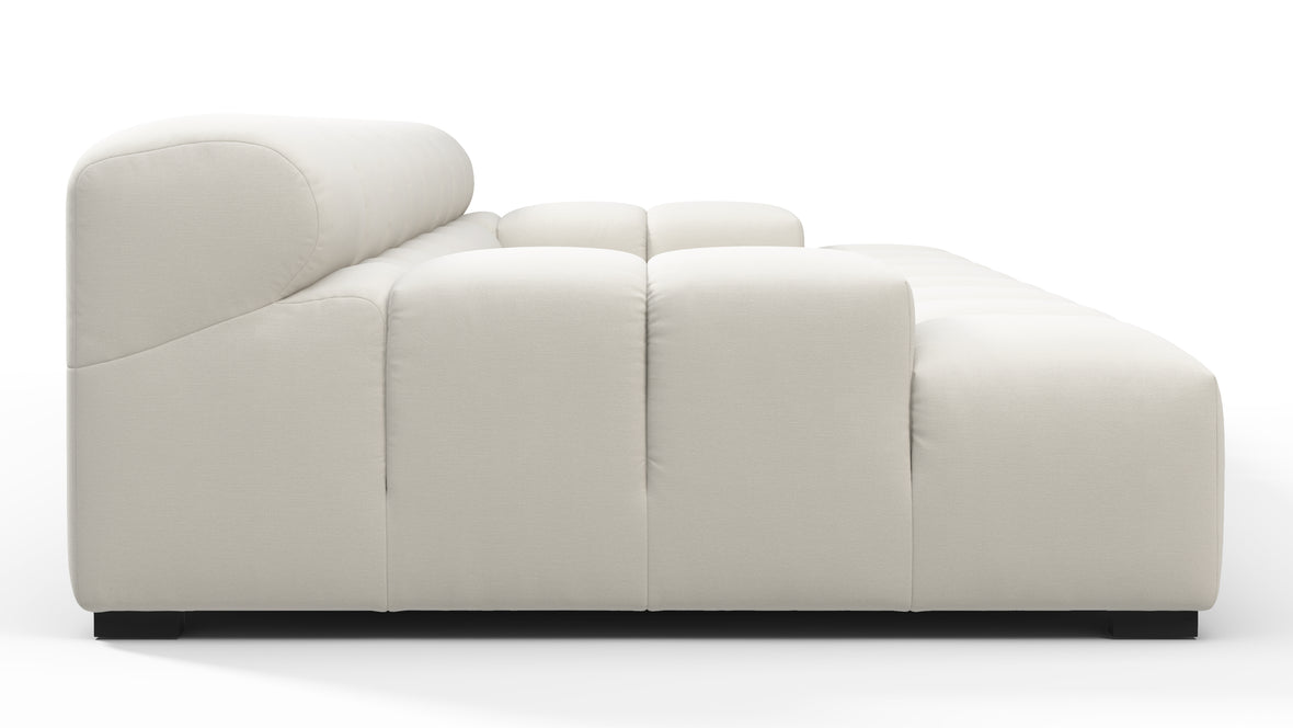 Tufty - Tufty Sectional, Extra Deep Sofa, Oatmeal Brushed Weave