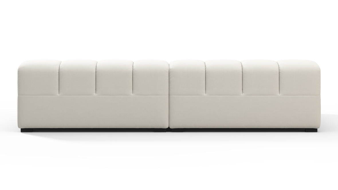 Tufty - Tufty Sectional, Extra Deep Sofa, Oatmeal Brushed Weave