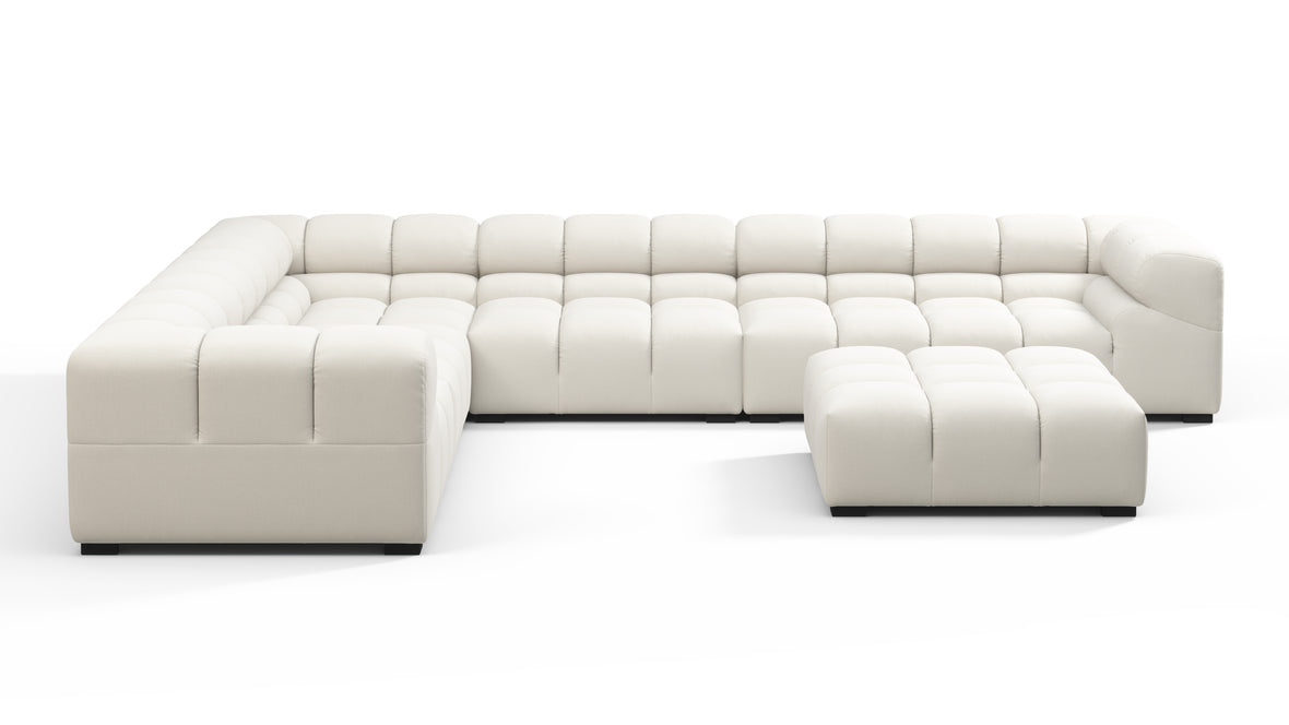 Tufted - Tufted Sectional, Large Left Corner, Natural Weave