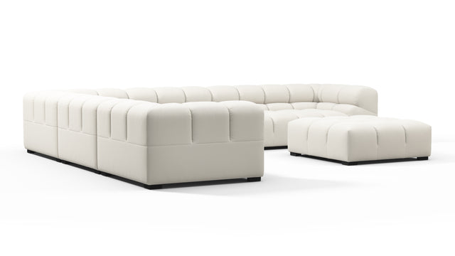 Tufted - Tufted Sectional, Large Left Corner, Natural Weave