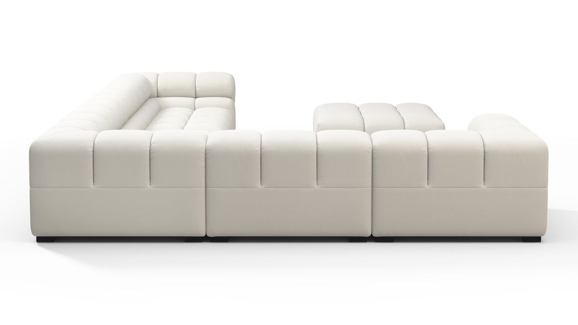 Tufted - Tufted Sectional, Large Left Corner, Natural Weave