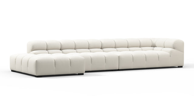 Tufted - Tufted Sectional, Large, Left Chaise, Natural Weave