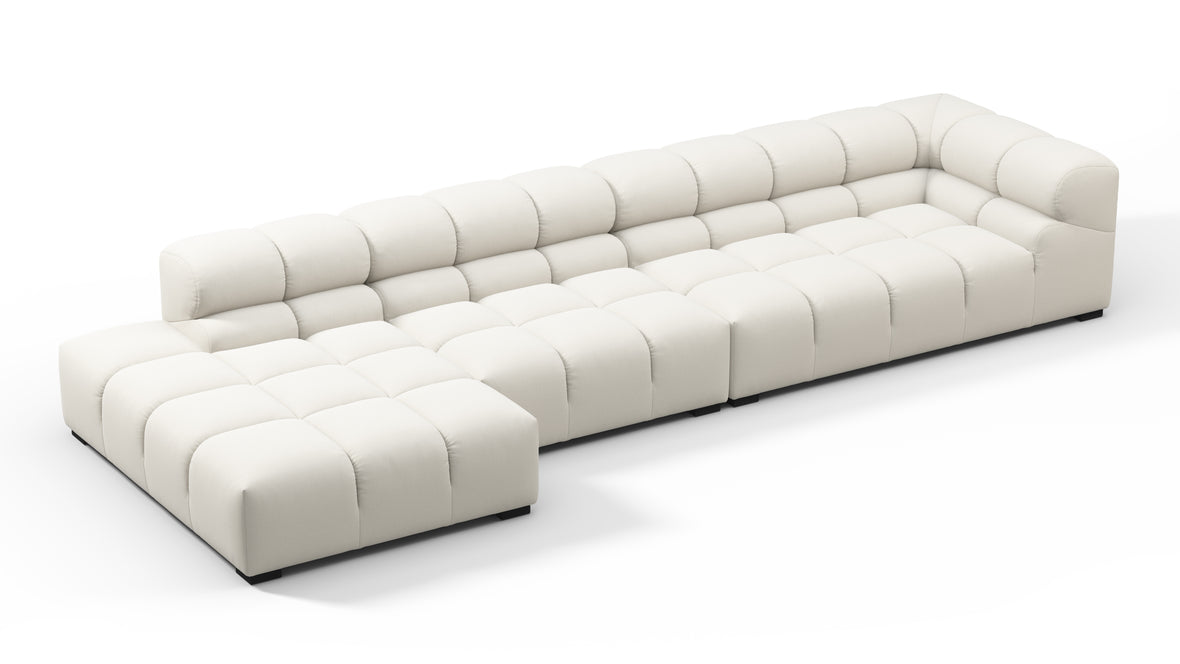 Tufted - Tufted Sectional, Large, Left Chaise, Natural Weave