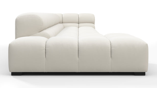 Tufty - Tufty Sectional, Large, Left Chaise, Oatmeal Brushed Weave