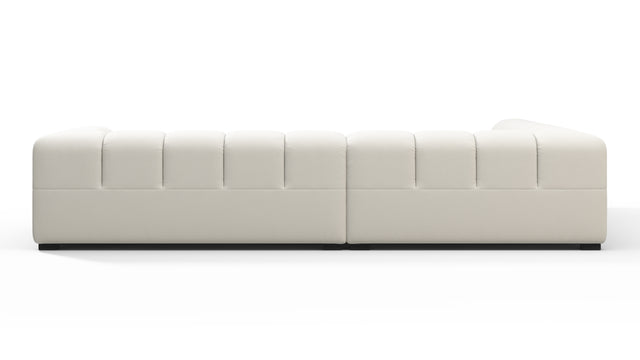 Tufty - Tufty Sectional, Left Corner, Oatmeal Brushed Weave