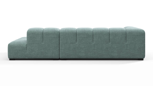 Tufted - Tufted Sectional, Small L, Right, Cerulean Chenille