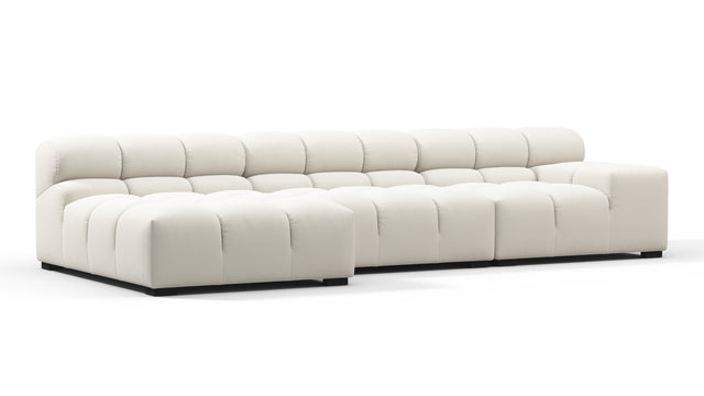 Tufted - Tufted Sectional, Small, Left Chaise, Natural Weave