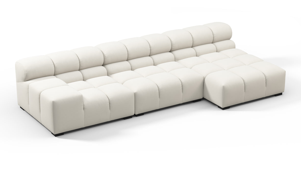 Tufted - Tufted Sectional, Small, Right Chaise, Natural Weave