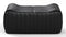 Sandra - Sandra Ottoman, Black Vegan Leather