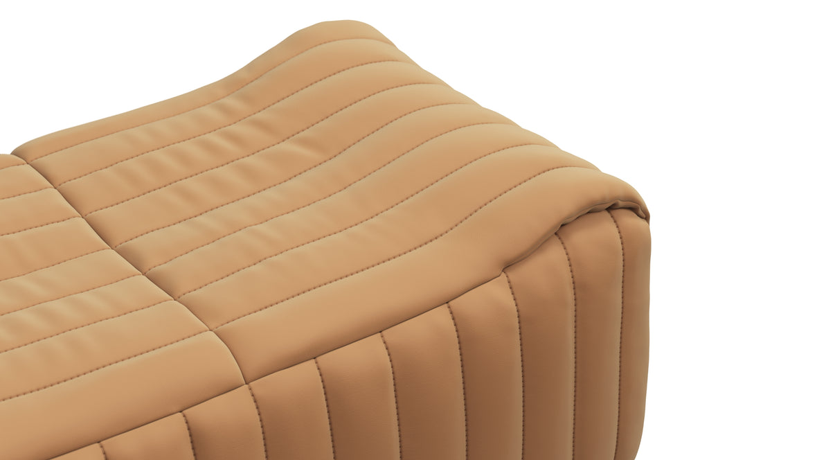 Sandra - Sandra Ottoman, Camel Premium Leather