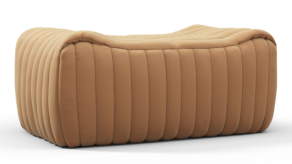 Sandra - Sandra Ottoman, Camel Premium Leather