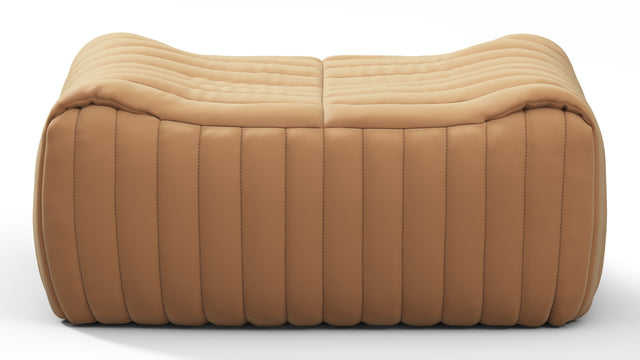 Sandra - Sandra Ottoman, Camel Premium Leather