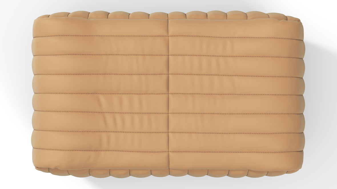 Sandra - Sandra Ottoman, Camel Premium Leather