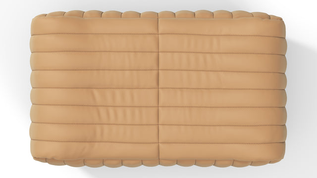 Sandra - Sandra Ottoman, Camel Premium Leather