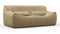 Sandra - Sandra Two Seater Sofa, Beige Vegan Leather