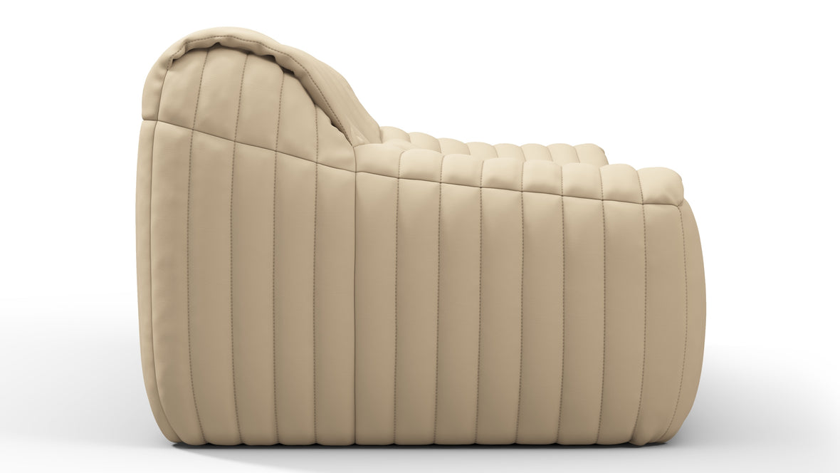 Sandra - Sandra Two Seater Sofa, Alabaster Vegan Leather